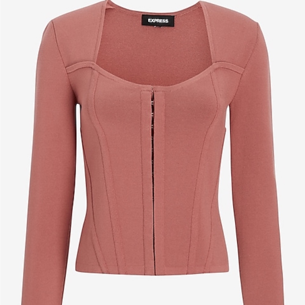 Express body contour corset sweater jacket size small